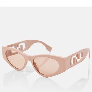 FENDI O'Lock Monochrome Acetate Cat-Eye Sunglasses Authentic